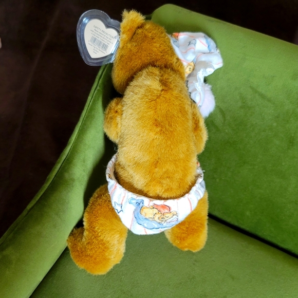 Ty Attic Treasures Bear Named Precious Brown Joints w/ pillow & PJ Hat 12" NWT - Picture 3 of 10